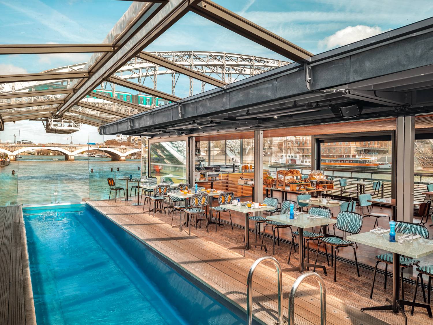 Lunch & Pool on the Seine